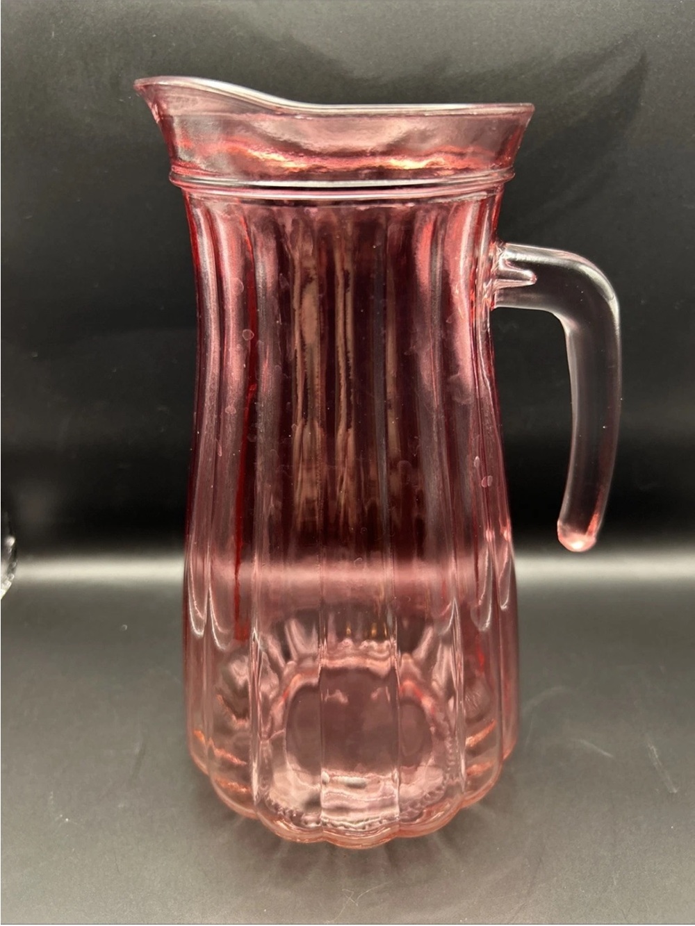 Elegant Pink Glass Pitcher - Home Dining